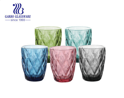 Gobelets en verre Highball de couleur unie de luxe avec motif en spirale pour le service de l'eau