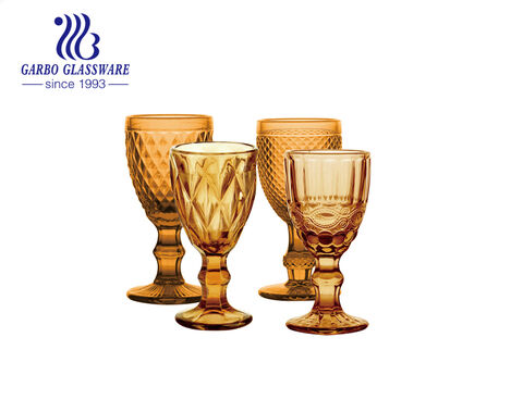 Garbo perfect colorful engraved goblet with fusion of art and quality