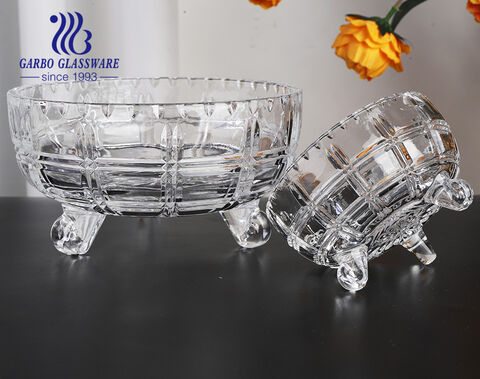 7-teiliges Glasschüssel-Set für den Großhandel mit hochwertigen Obst-Servierschalen