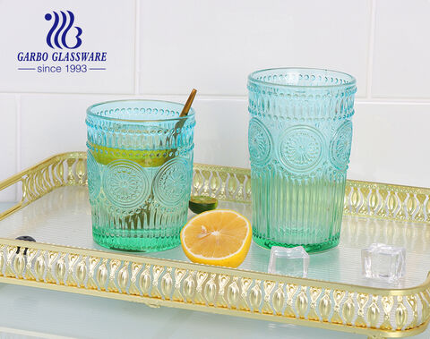 ManuFactory Engraved 280ML Spray Colored Glass Water Cup