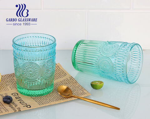 ManuFactory Engraved 280ML Spray Colored Glass Water Cup