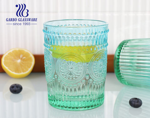 ManuFactory Engraved 280ML Spray Colored Glass Water Cup