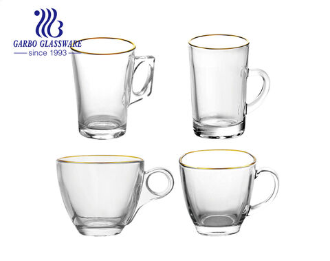 Classic 120ML small glass cup elegant small ear handle