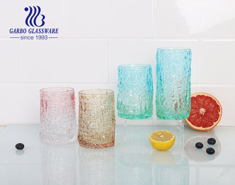 Highball Soda-lime Drinking Glassware Color Spraying 340ml Beverage Tumbler