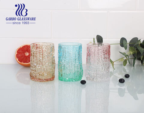 Highball Soda-lime Drinking Glassware Color Spraying 340ml Beverage Tumbler