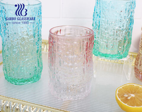 Highball Soda-lime Drinking Glassware Color Spraying 340ml Beverage Tumbler
