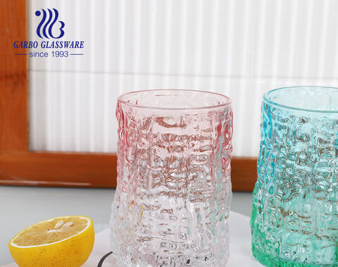 Highball Soda-lime Drinking Glassware Color Spraying 340ml Beverage Tumbler