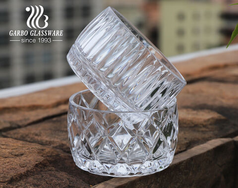 130ml small glass bowl with engraved design