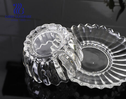 Hot Selling Glassware Transparent Home Use Glass Bowl and Saucer Se