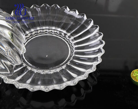 Hot Selling Glassware Transparent Home Use Glass Bowl and Saucer Se