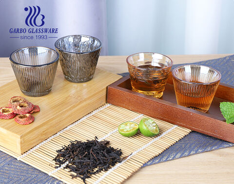 Tasse de thé en verre de luxe de petit volume de 70 ml pour le marché arabe
