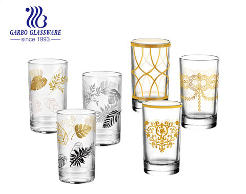 Neues Aufkleber-Design-Teeglas-Set, individuelle Glas-Teetasse für den Großhandel