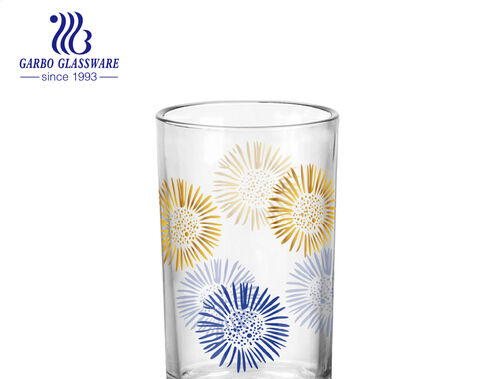 New Decal Design Tea Glass Set Custom Glass Teacup for Wholesale