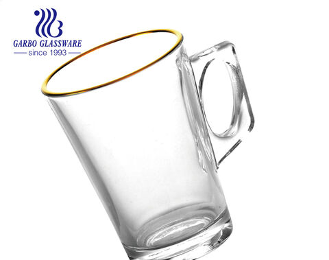 Fábrica de caneca de chá de vidro turca clássica de tamanho pequeno transparente de 100ml