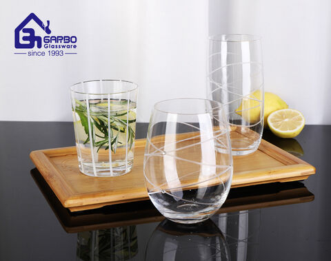 Elegant cold pattern and high-end hand-blown glass