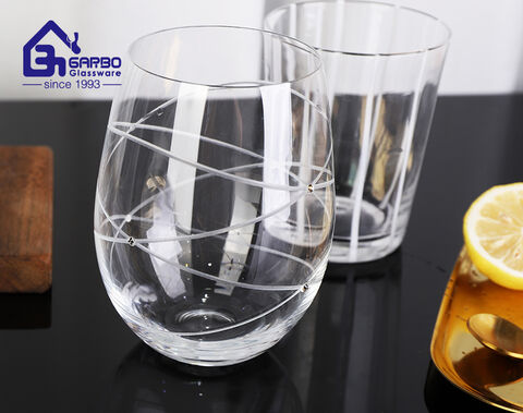 Elegant cold pattern and high-end hand-blown glass