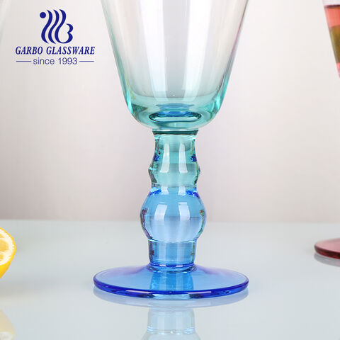 Verrerie cadeau Verres à pied en verre Margarita 280 ml avec tige colorée