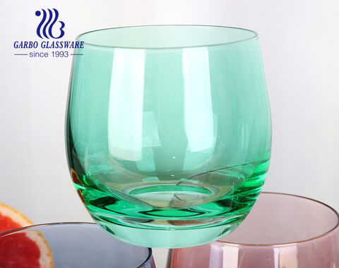 Aqua Tulip Stem Wine Glasses