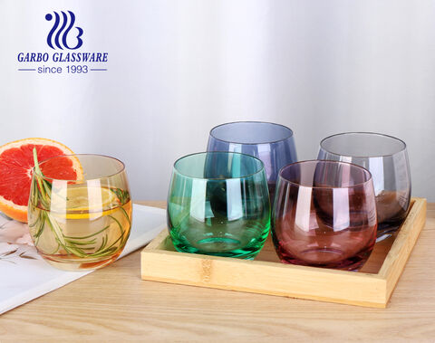 Colorful Spraying Color Glassware Custom Design Glass Cup for Wholesale