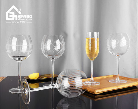 Hand-blown red wine glasses for the European and American market