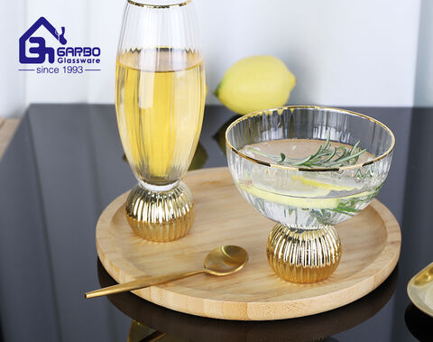 11oz 315ml luxury golden geavy base cocktail glass goblet wholesale