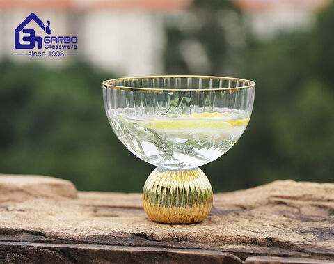 11oz 315ml luxury golden geavy base cocktail glass goblet wholesale