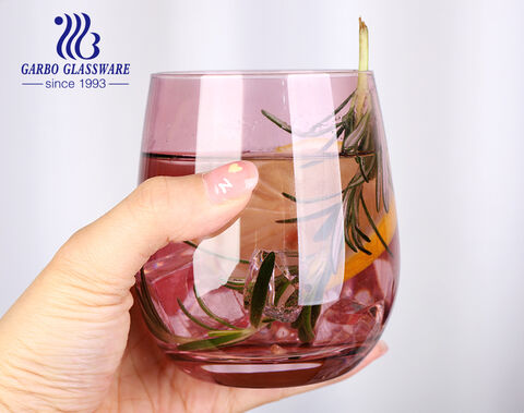 卸売ステムレス飲料グラス 340ml カスタム色のガラス カップ