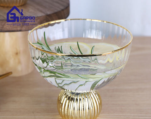 MOQ 3000pcs heavy base wing glass cocktail glasses China supplier