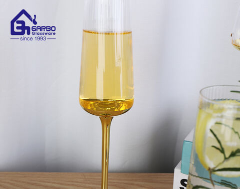 Hot selling Golden base glass stemware from China wholesaler