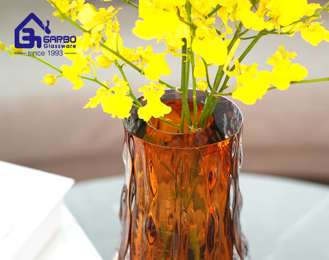 Custom Classic Elegant Amber European Decorative Flower Vase