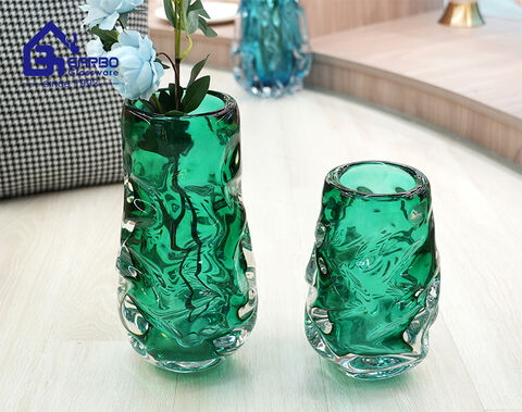 MOQ 50 pcs luxury gift home decor glass flower vase for sale