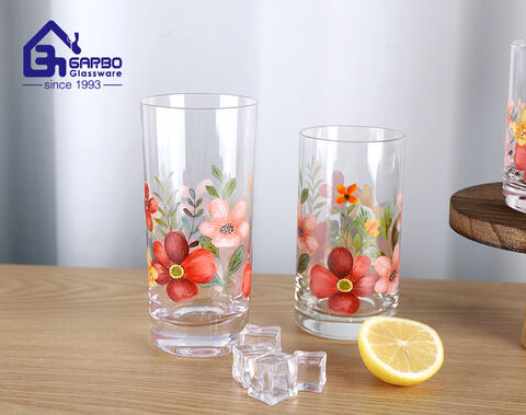 Luxury handmade 415mm borosilicate glass cup for American and European market