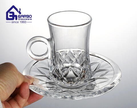 Juego de taza de té de cristal con molde de mezcla de diseño de vasos 4 para el hogar para restaurante