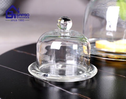 Glass butter dish different size for choice in color box