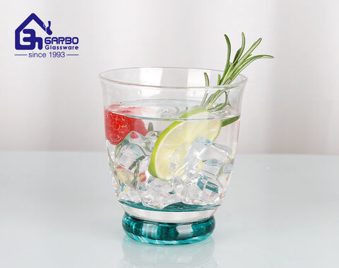Elegant sky blue bottom glass goblet suitable for online sale