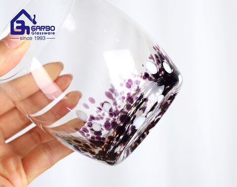 Elegante vaso de cristal hecho a mano para el mercado americano y europeo.