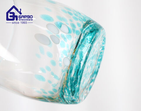 Elegante vaso de cristal hecho a mano para el mercado americano y europeo.