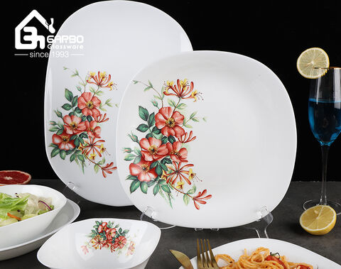 High-end opal glassware dinner set for Algeria