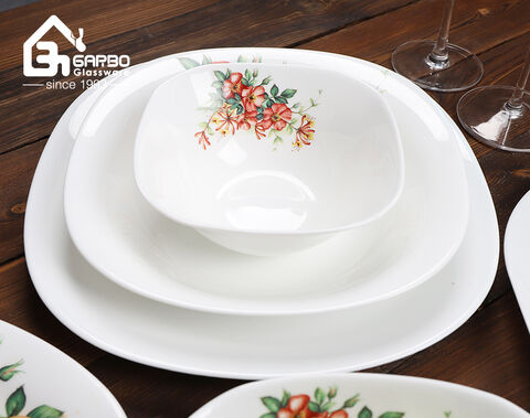 Роскошный набор столовой посуды из опалового стекла для американского и европейского рынка.