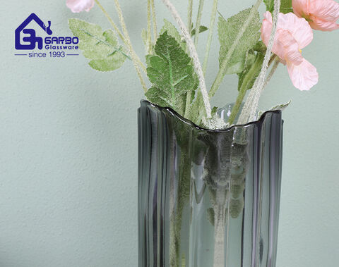 Vaso de vidro de cor sólida artesanal de luxo para o mercado americano e europeu