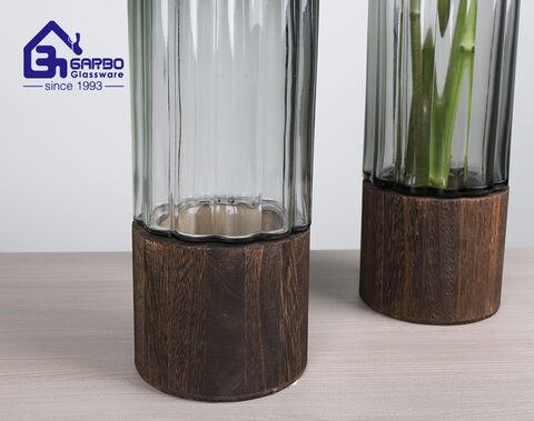 Luxury handmade solid color glass vase for American and European market