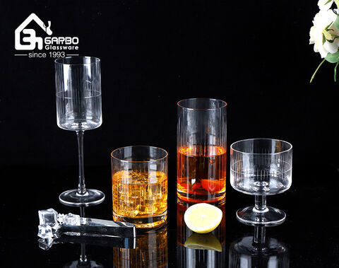 Taças de vidro de vinho espumante artesanal gravura copo de vidro de champanhe