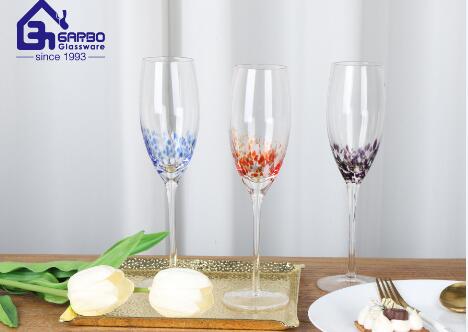 2024 Top selling colorful decorative handmade wine glass cup