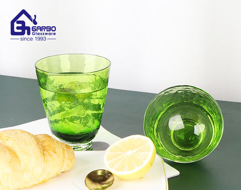Luxury handmade solid color glass cup for drinking 