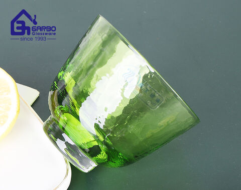 Taza de cristal de color sólido hecha a mano de lujo para beber