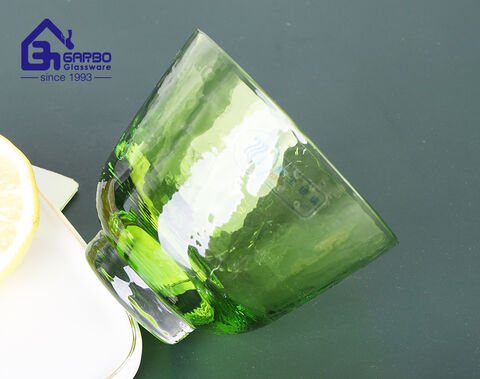 Luxury handmade solid color glass cup for drinking 