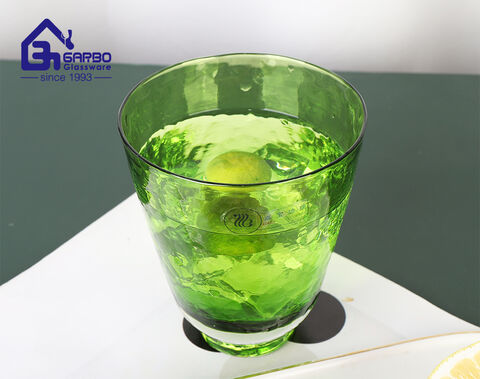 Luxury handmade solid color glass cup for drinking 