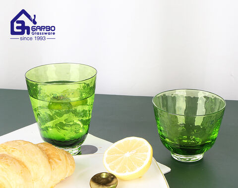 Tasse en verre d'eau de couleur unie haut de gamme pour le marché américain et européen