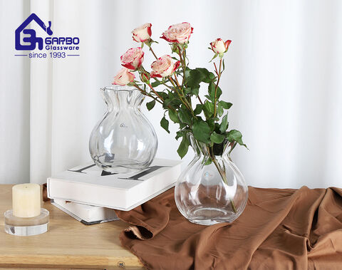 Vaso de flores de vidro banhado a íon vintage para uso em decoração de casa
