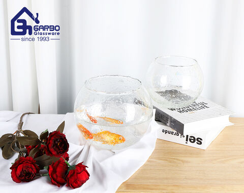 Handmade Fish Tank Round Luminous Glass Vase for Modern Home Decor